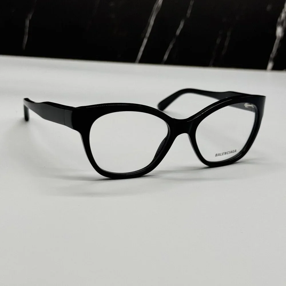 NEW BALENCIAGA BB0213O 001 CAT EYE BLACK WOMEN EYEGLASSES BALENCIAGA
